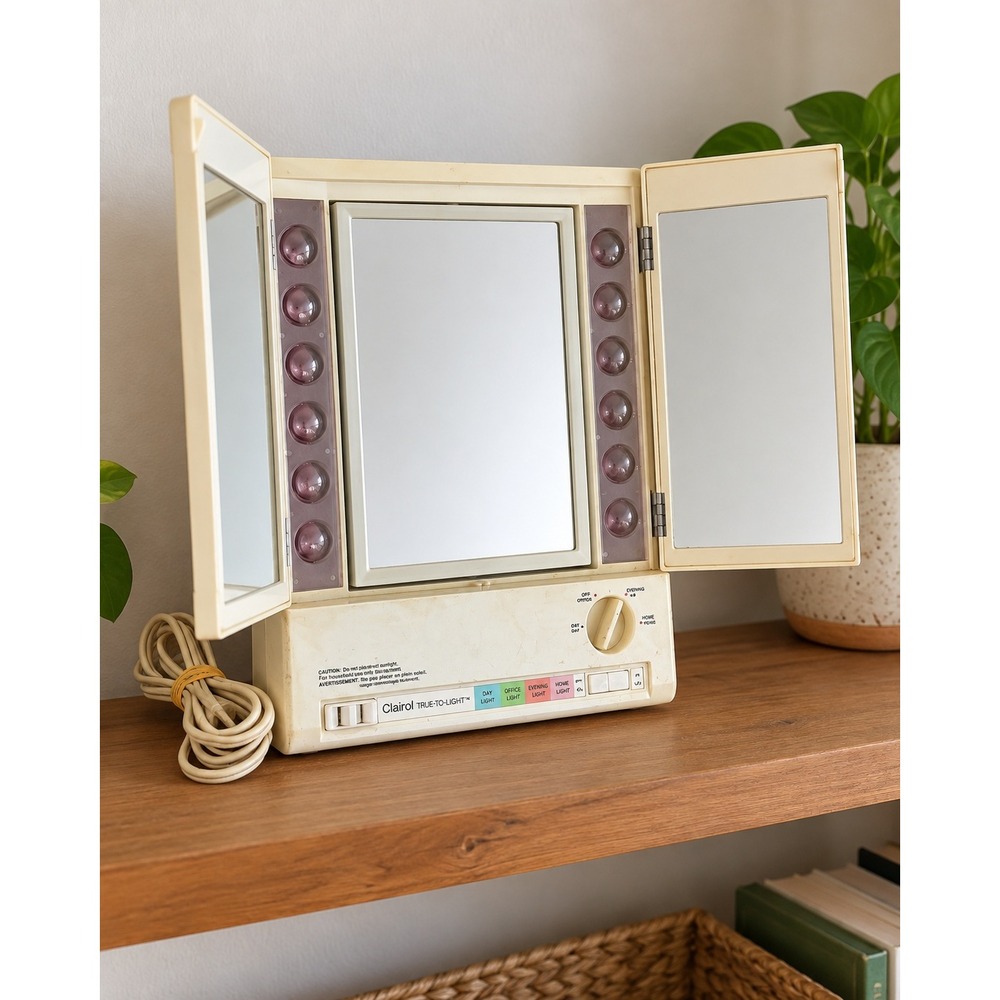 Vintage Clairol True-to-Light Model VIII Lighted Makeup Mirror 70s 80s Vanity